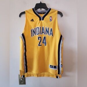 adidas 2013-14 Paul George Indiana Pacers Rev 30 Gold Jersey #24 Youth large